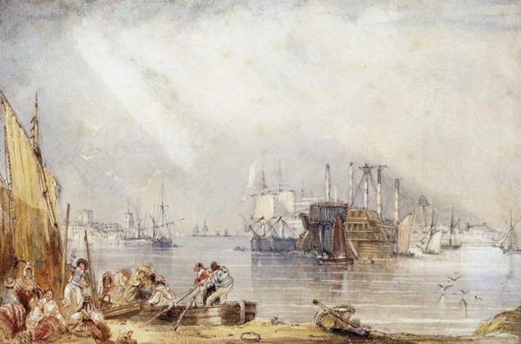 Detail of Portsmouth Harbour from Gosport by George Sidney Shepherd