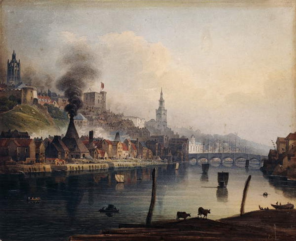Detail of A View of Newcastle from the River Tyne, c.1810 by English School