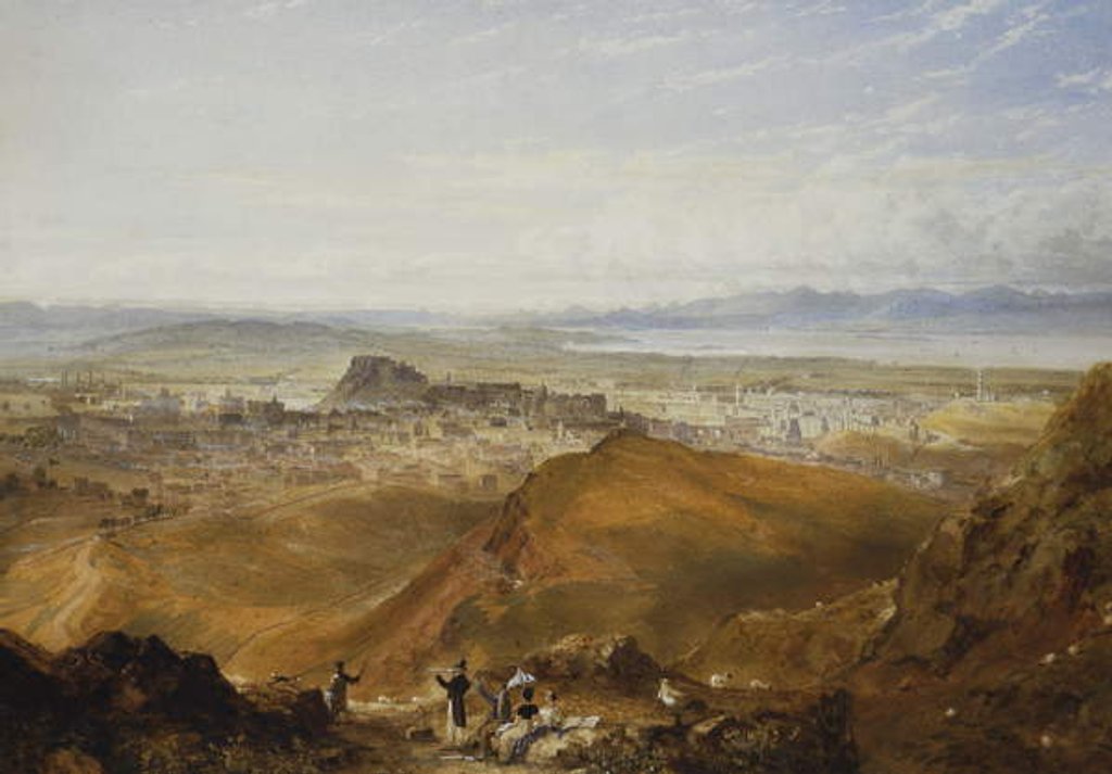 Detail of Edinburgh from Arthur's Seat by Hugh William Williams