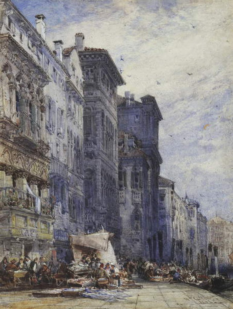 Detail of The Market Place, Coburg by William Callow