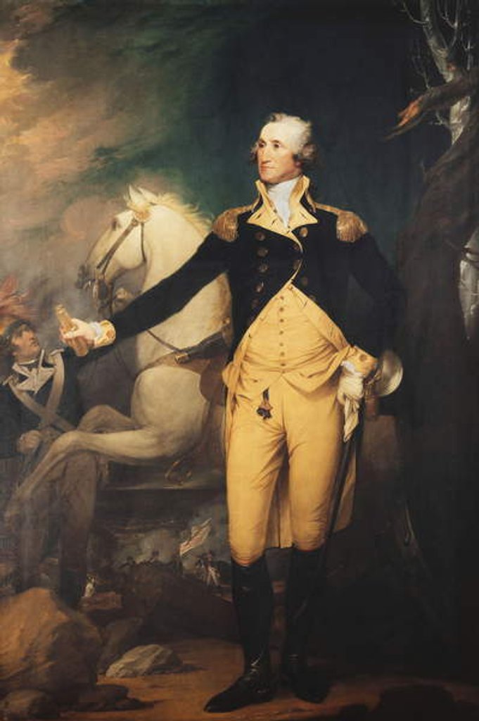 Detail of Portrait of General George Washington at the Battle of Trenton by Rober Muller