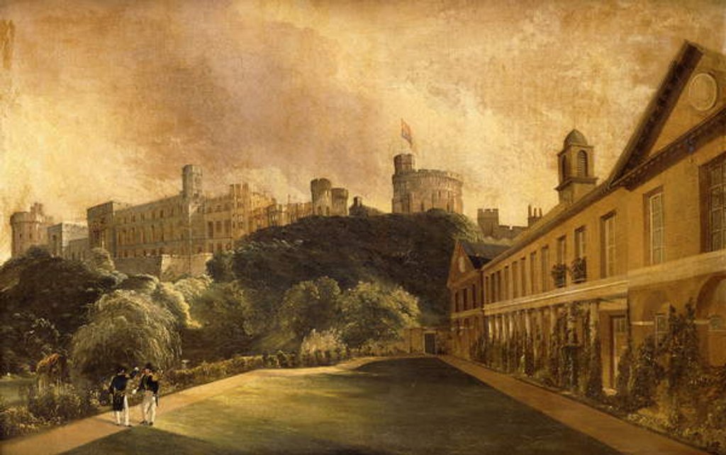 Detail of A View of Windsor Castle from Traver's College by Alfred Montague