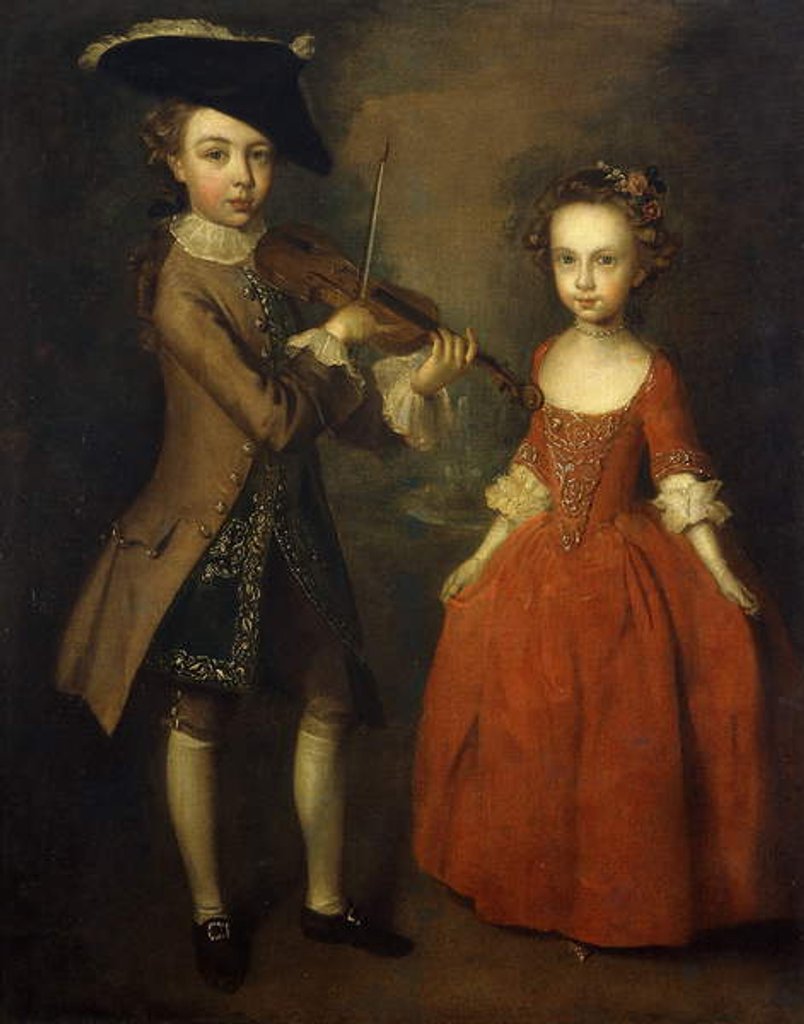 Detail of The Archbold Children by Philippe Mercier