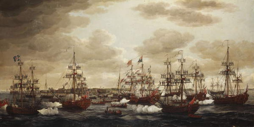 Detail of The Landing of Princess Charlotte at Harwich in 1761, 1762 by John the Elder Cleveley