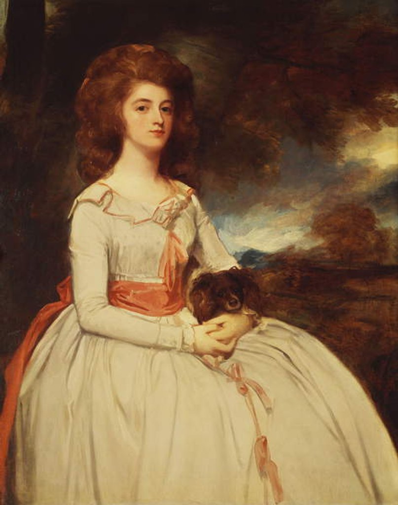 Detail of Portrait of Mrs. Moody Second Wife of Samuel Moody by George Romney