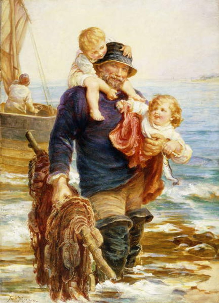 Detail of The Ferry by Frederick Morgan