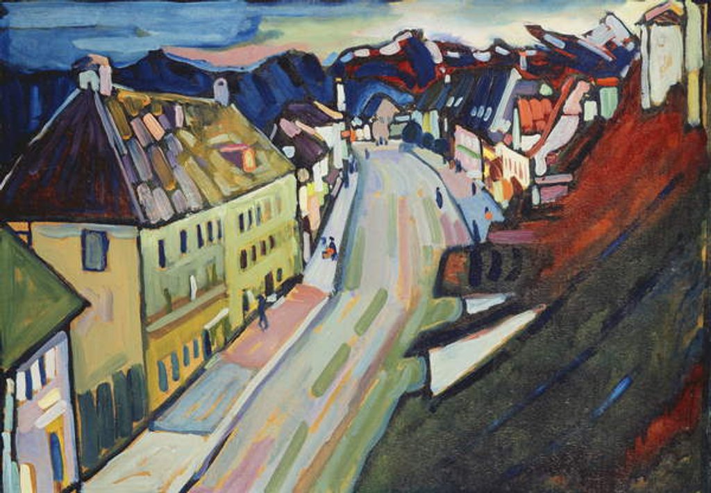 Detail of Murnau-upper Market Street; Marnau-Obermarkt, 1908 by Wassily Kandinsky