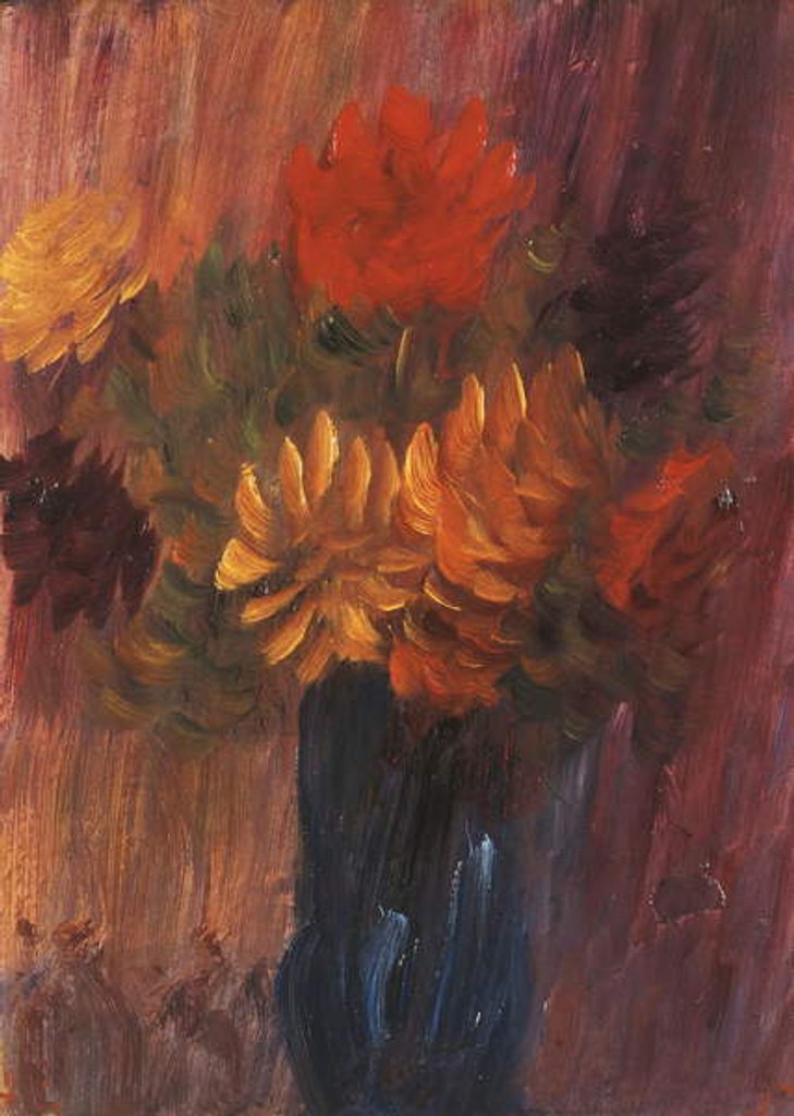 Detail of Large Still life: Red and Yellow Dahlia; Grosses Stilleben: Rote und Gelbe Dahlien, 1937 by Alexej von Jawlensky
