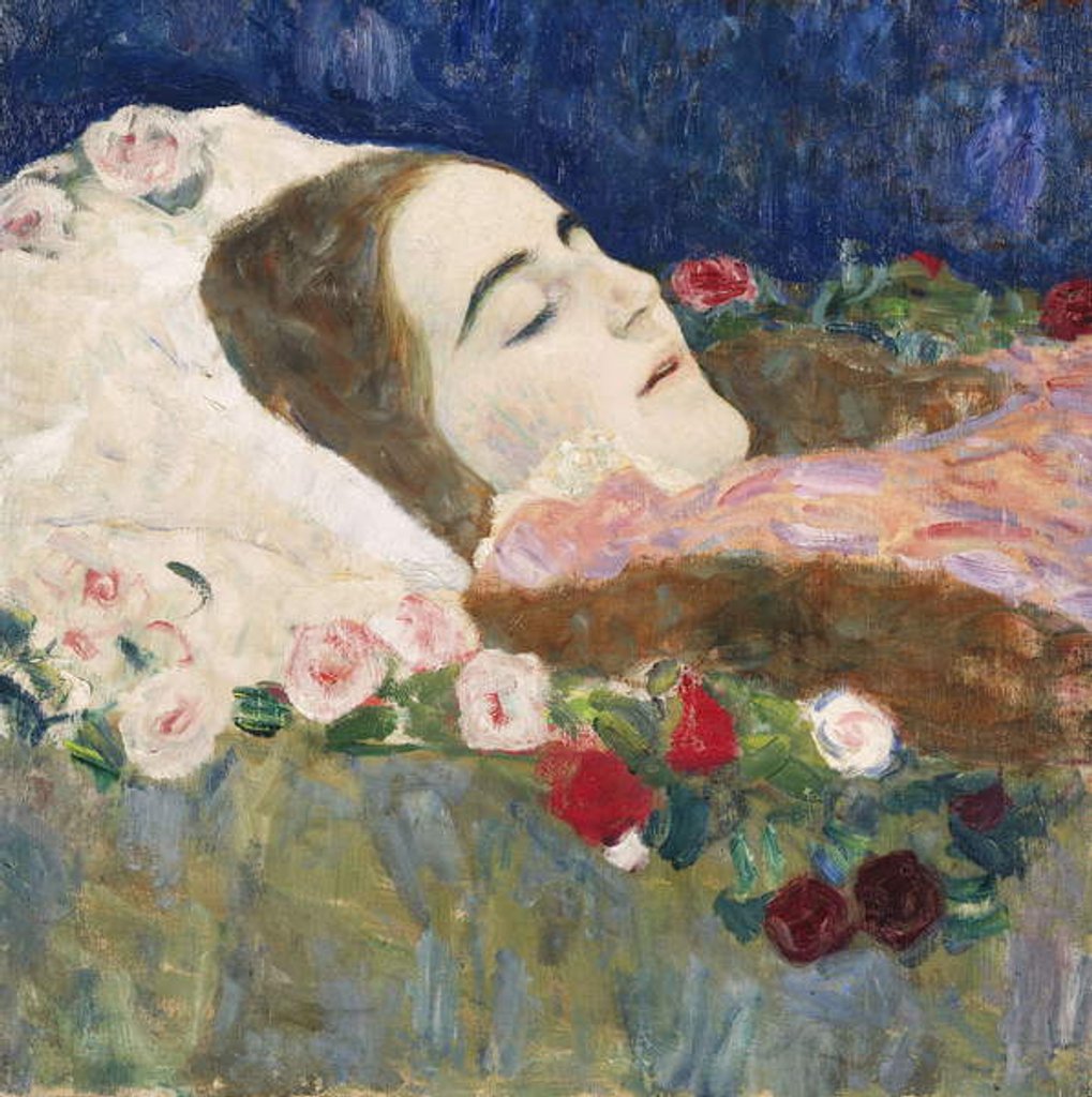 Detail of Miss Ria Munk on her Deathbed; Fraulein Ria Munk auf dem Totenbett, c.1910 by Gustav Klimt
