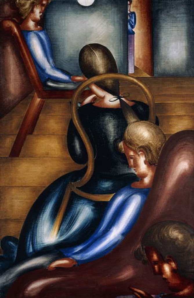 Detail of Large Sedentary group 1; Grosse Sitzendengruppe 1, 1931 by Oskar Schlemmer