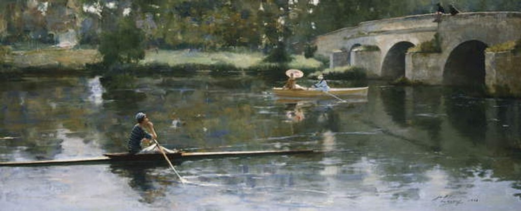 Detail of The Bridge at Grez, 1883 by John Lavery