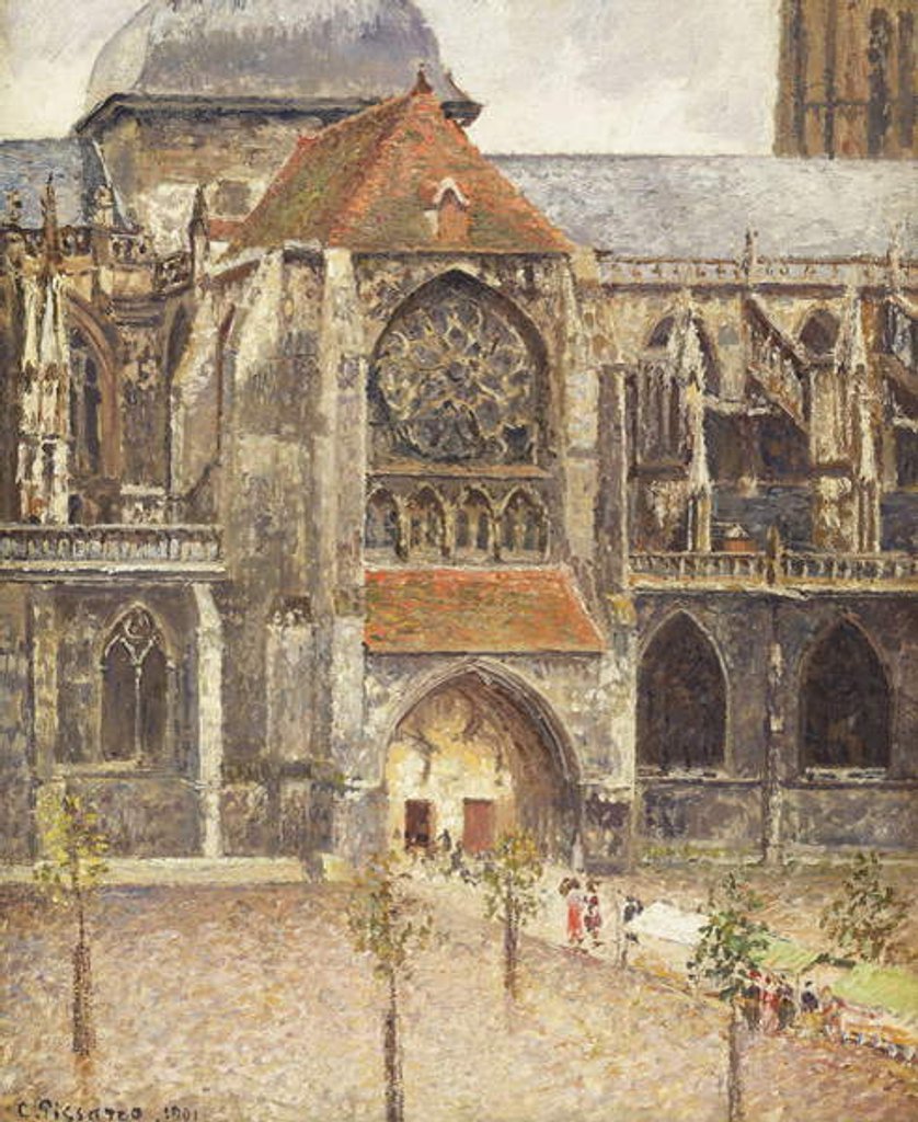 Detail of Portal of the Church of the Saint-Jaques in Dieppe; Portail de l'Eglise Saint-Jaques a Dieppe, 1901 by Camille Pissarro