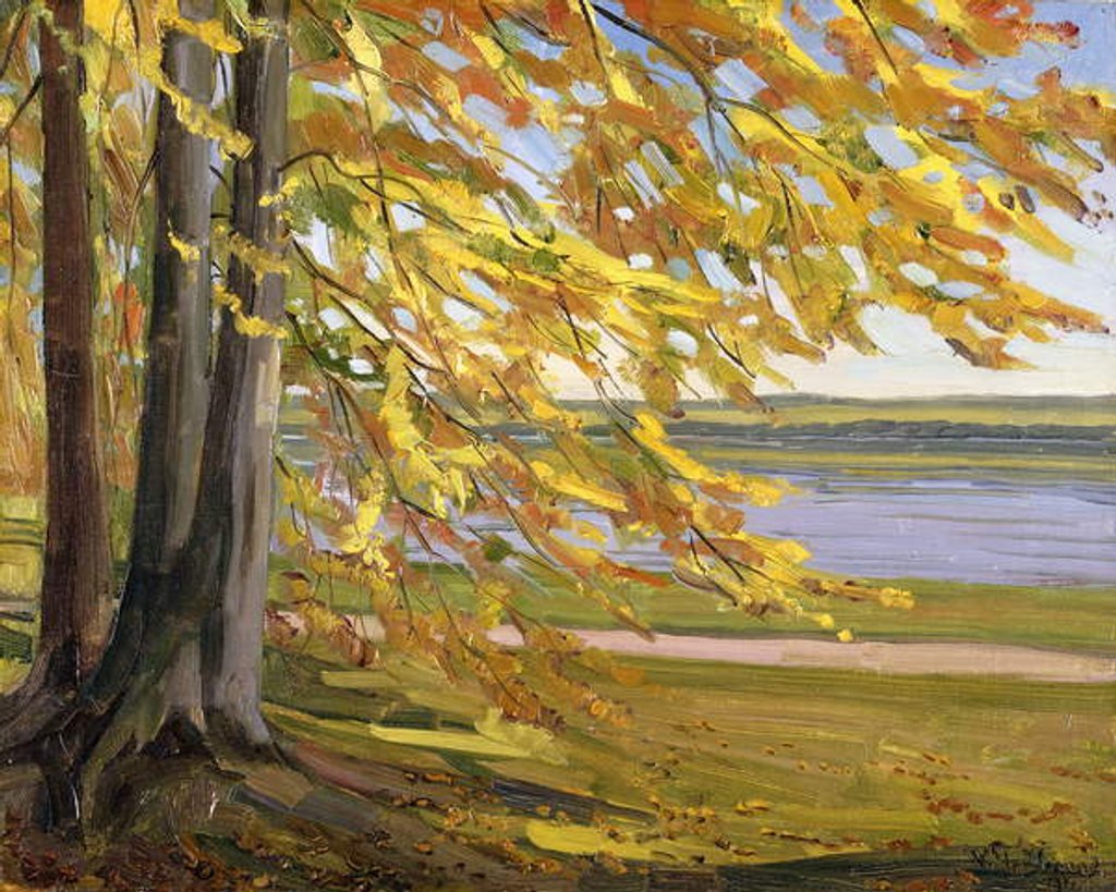 Detail of Lake Starnberg; Starnberger See, 1911 by Heinrich Wilhelm Truebner