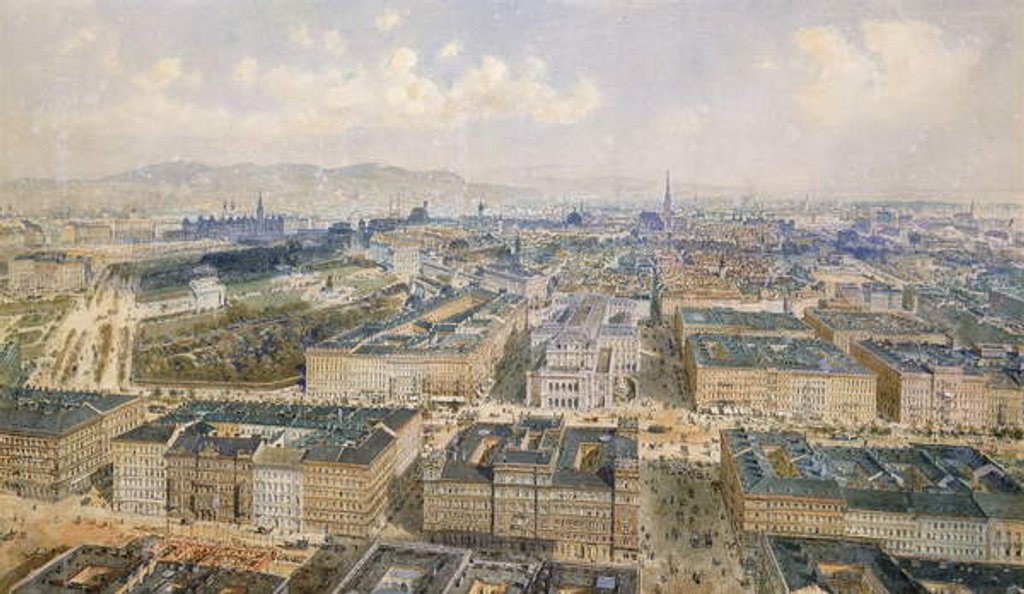 Detail of Panorama of Vienna, 1871 by Rudolph von Alt
