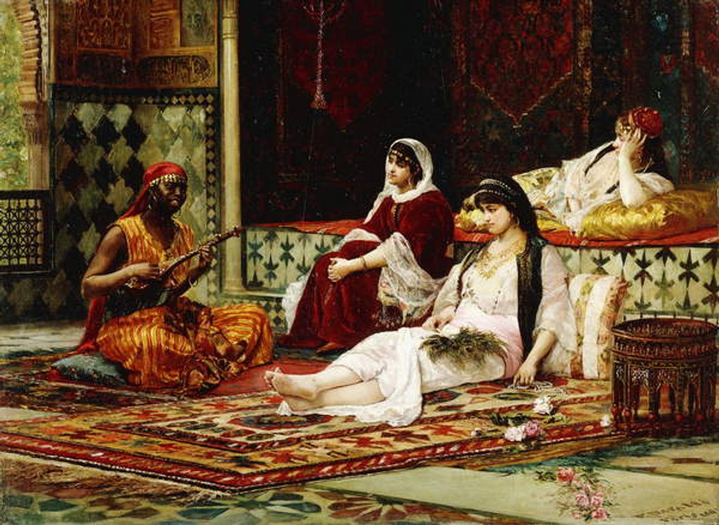 Detail of In the Harem, 1881 by Filippo Baratti