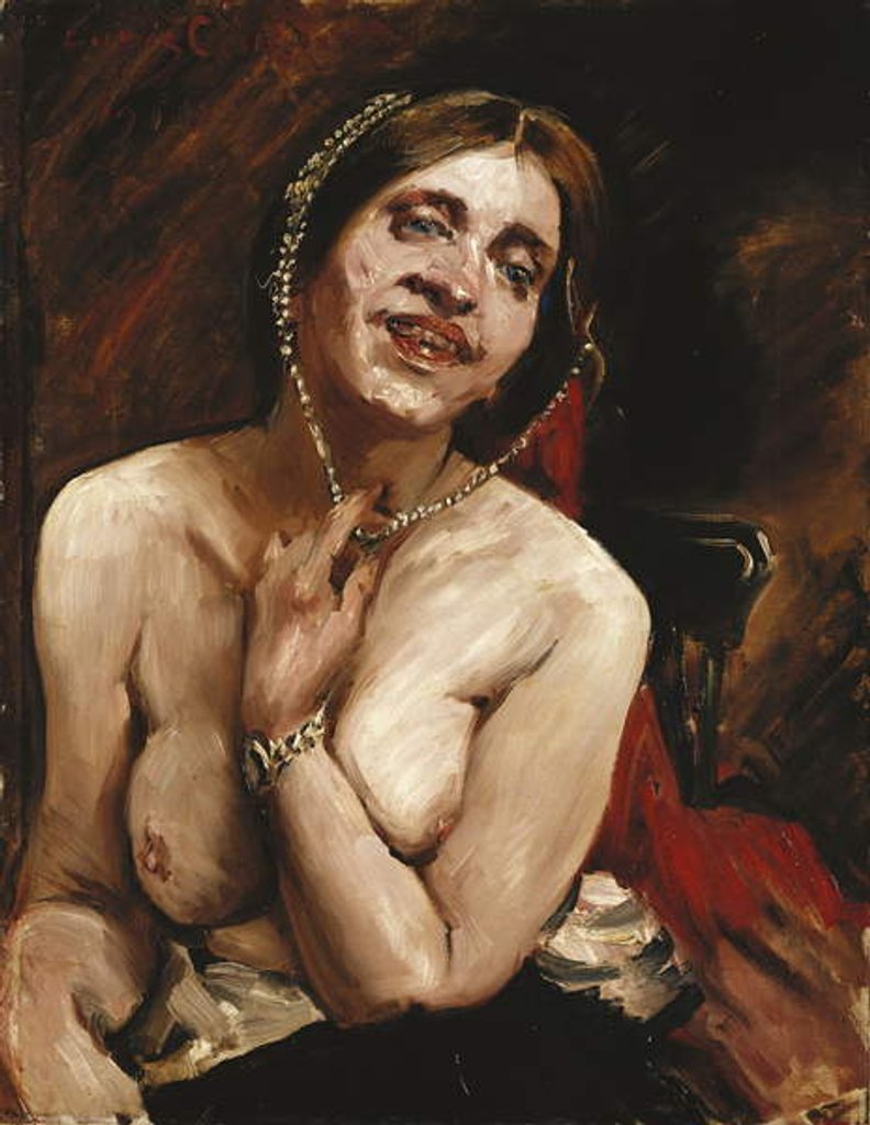 Detail of Female Nude in the Armchair; Weiblicher Halbakt im Sessel, 1914 by Lovis (1858-1925) Corinth