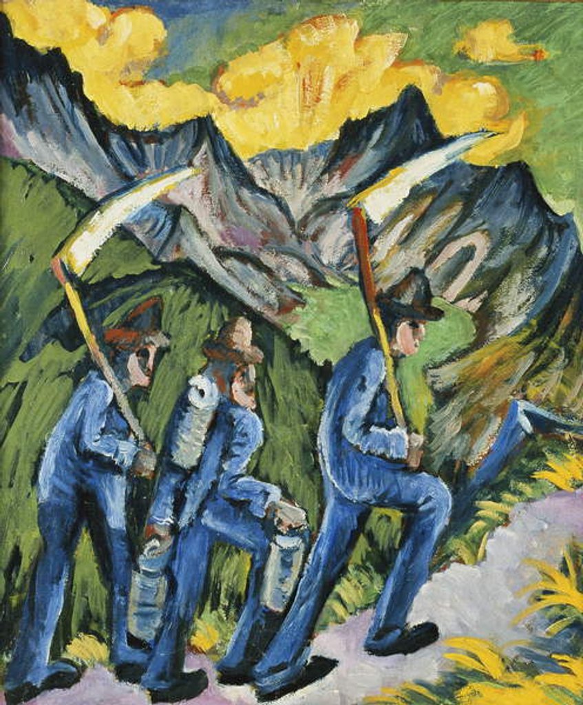 Detail of Alpleben, Triptych; Alpleben, Triptychon, 1918 by Ernst Ludwig Kirchner