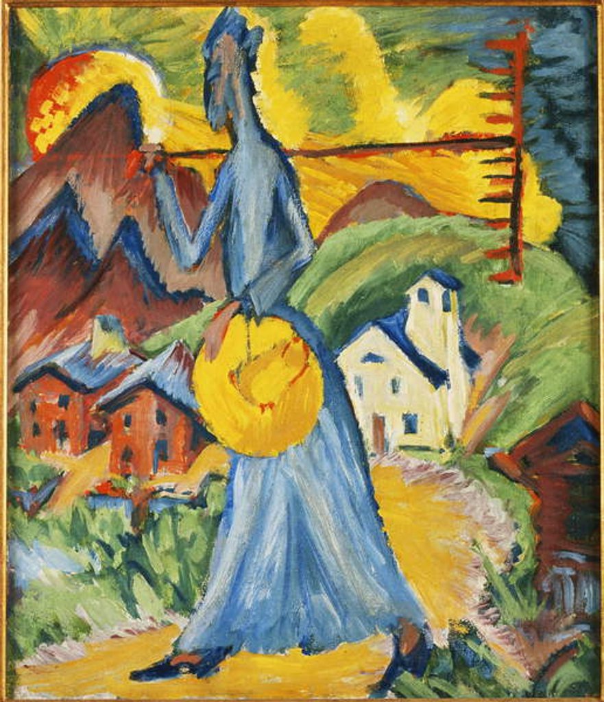 Detail of Alpleben, Triptych; Alpleben, Tryptychon, 1918 by Ernst Ludwig Kirchner