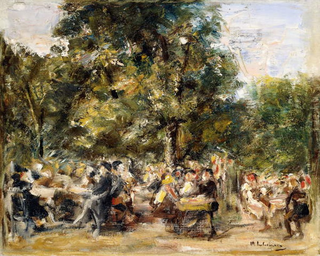 Detail of A Garden Restaurant on the River Havel; Gartenlokal an der Havel, 1933 by Max Liebermann