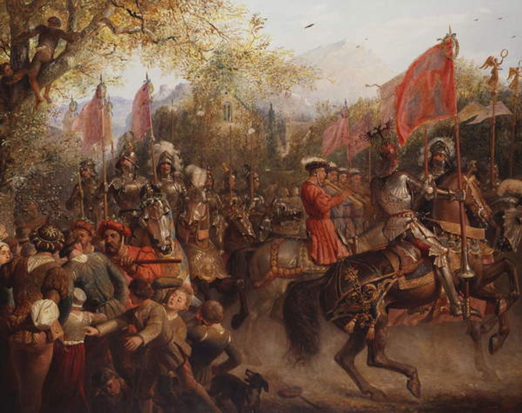 Detail of Hail! Here comes the conquering Hero, 1893 by Edward Henry Corbould