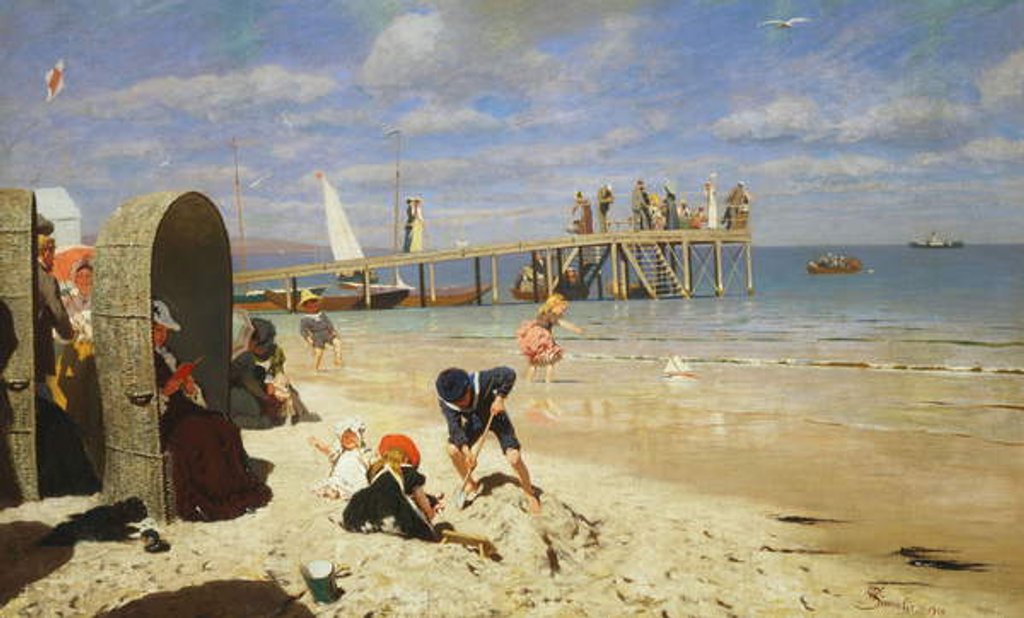 Detail of A Sunny Day at the Beach, 1900 by Wilhelm Simmler