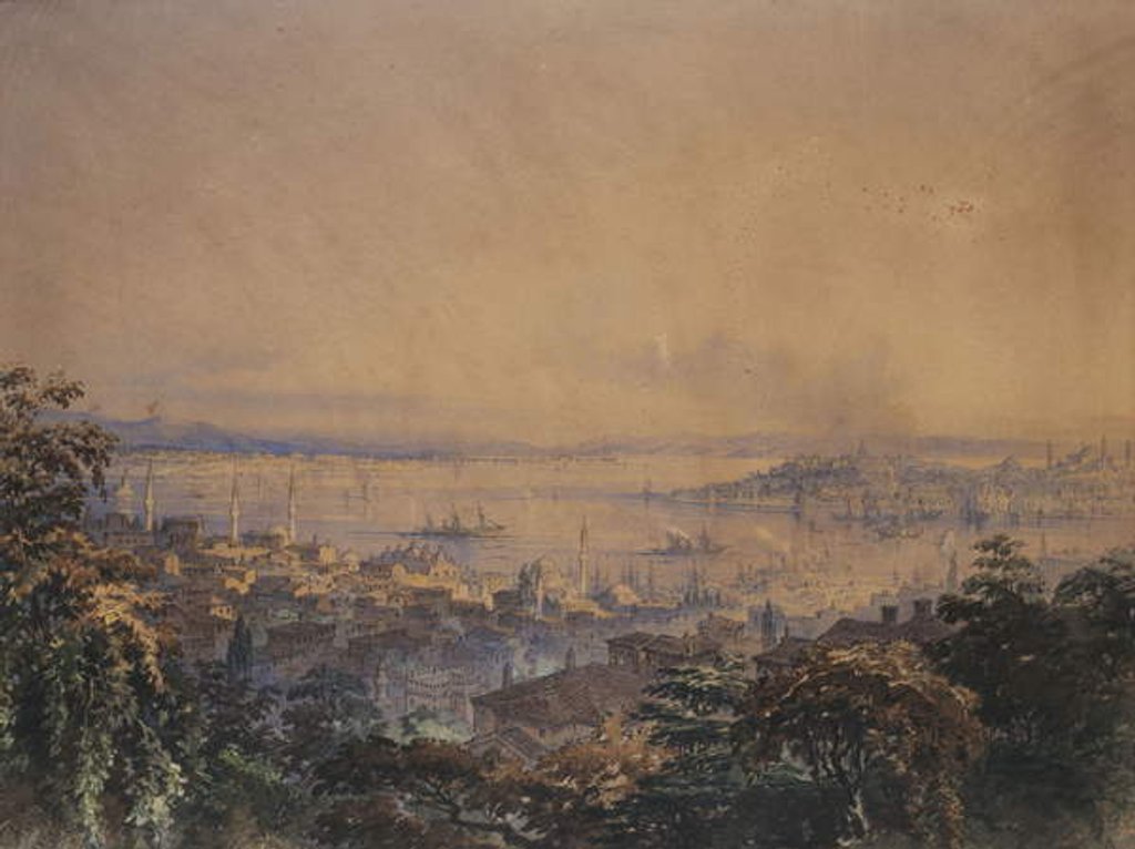 Detail of A View of Constantinople, 1866 by Amadeo Preziosi