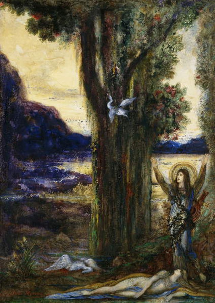 Detail of The Tears of Orpheus; La Douleur d'Orphee, c.1887 by Gustave Moreau