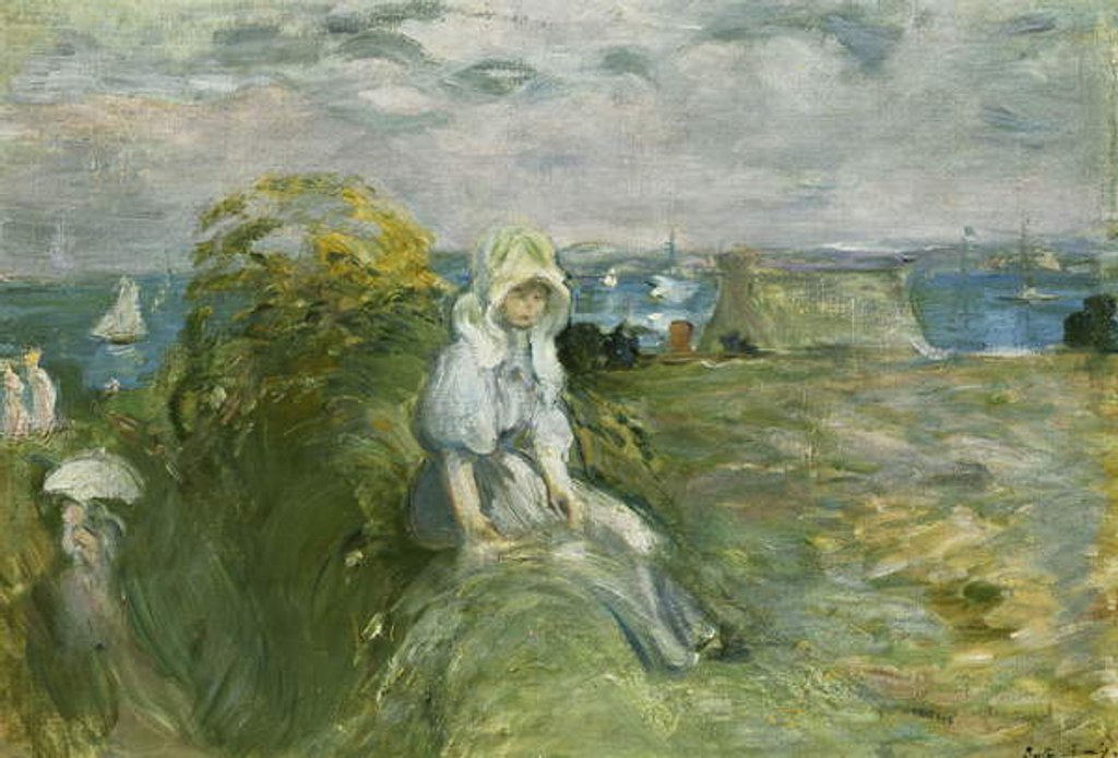 Detail of On the Cliff at Portrieux; Sur la Falaise au Portrieux, 1894 by Berthe Morisot