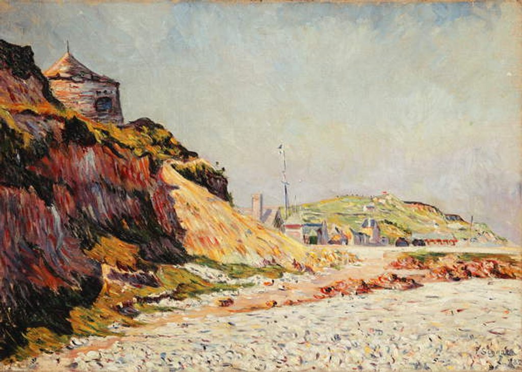 Detail of Port-en Bessin, the 14 of July; Port-en-Bessin, le 14 Juillet, 1883 by Paul Signac