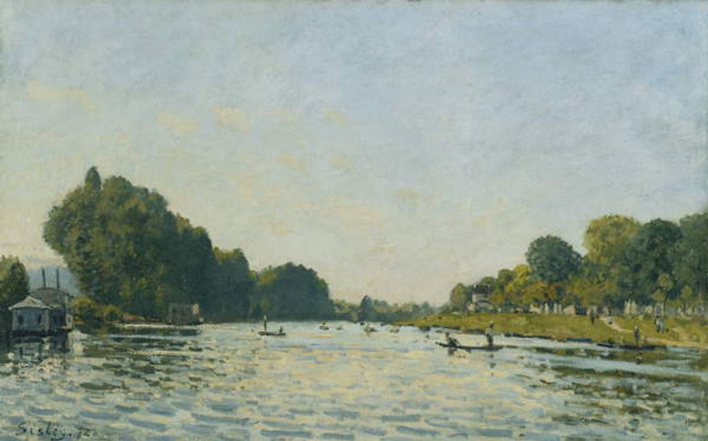 Detail of The Seine at Bougival; La Seine a Bougival, 1872 by Alfred Sisley