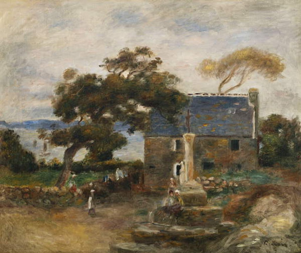 Detail of Treboul, near Douardenez, Brittany; Treboul, pres de Douardenez, Bretagne, 1895 by Pierre Auguste Renoir