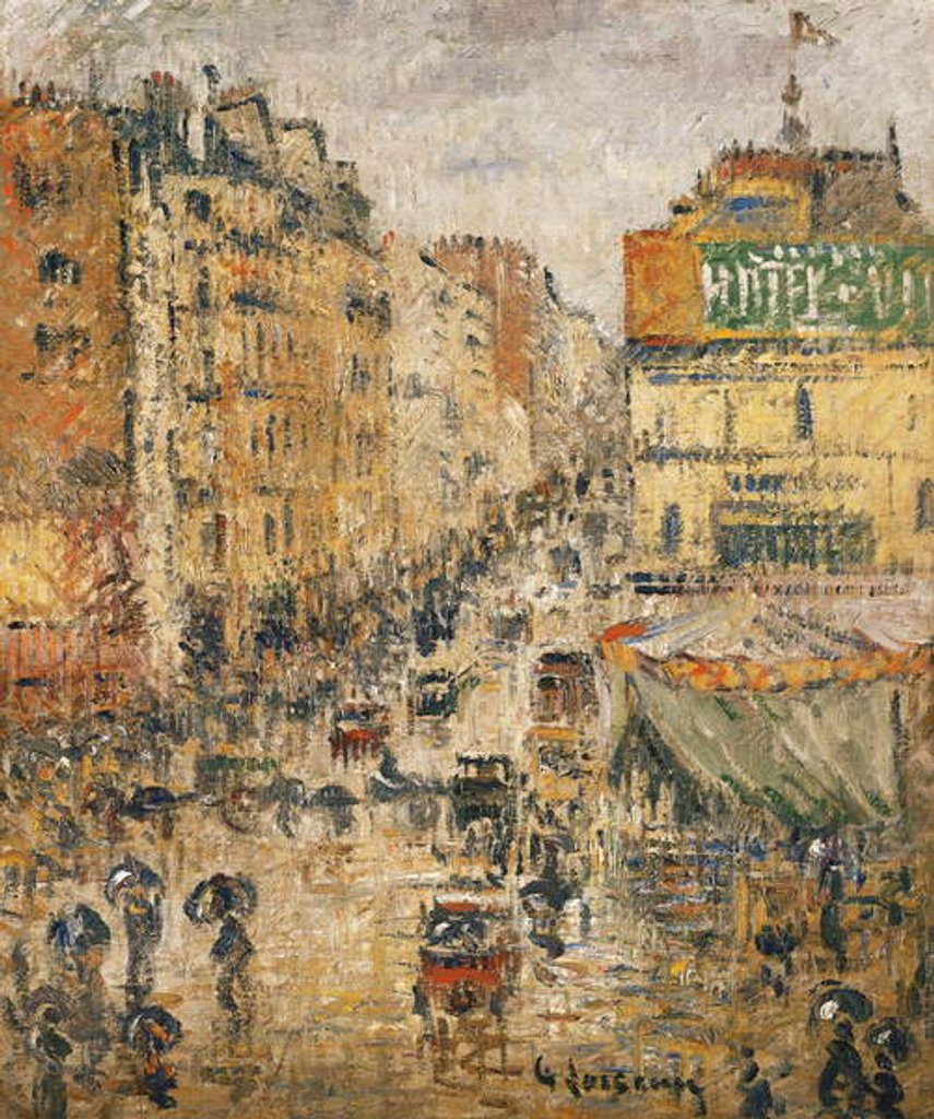 Detail of Rue de Clignancourt, Paris, c.1924 by Gustave Loiseau