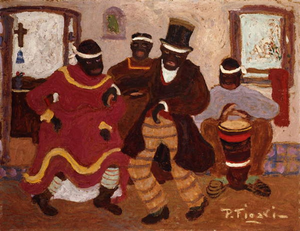 Detail of African Nostalgia; Nostalgias Africanas by Pedro Figari