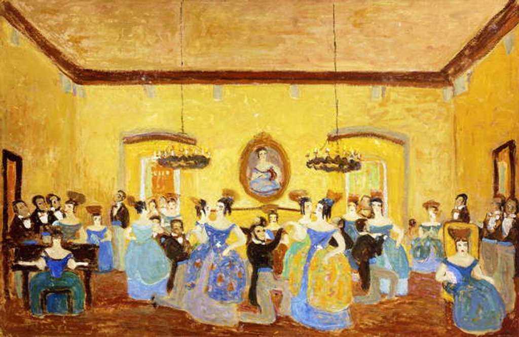 Detail of The Colonial Minuet; El Minue Colonial, by Pedro Figari
