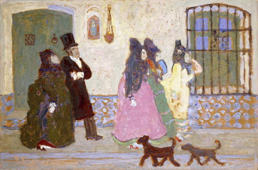 Detail of Going for a Stroll; De Paseo by Pedro Figari