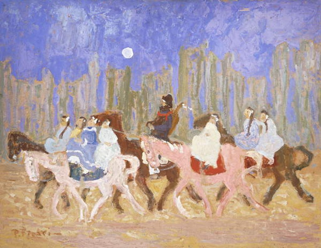 Detail of To the Party by Pedro Figari