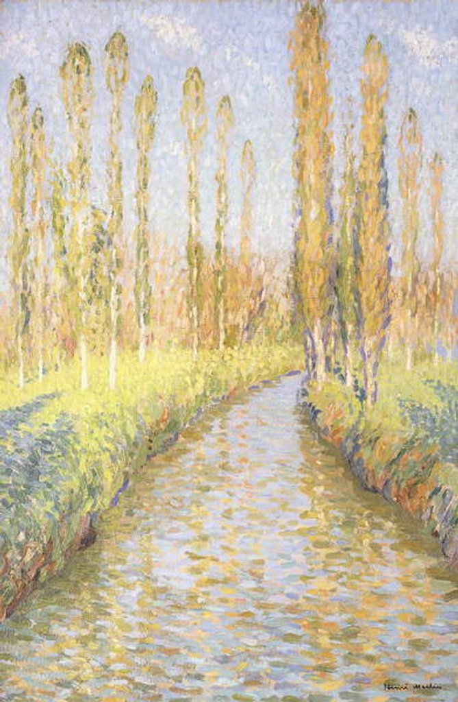 Detail of The Bastide du Vert in Autumn; La Bastide du Vert en Automne by Henri Jean Guillaume Martin