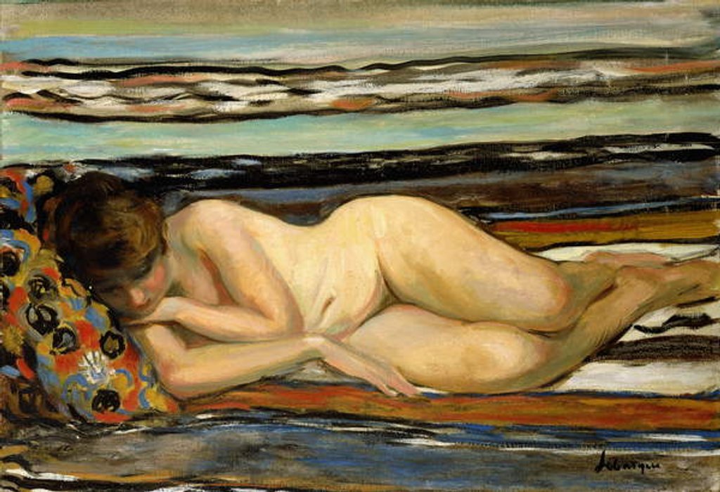 Detail of Nude Woman Sleeping; Nu Allonge by Henri Lebasque