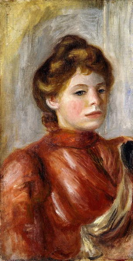 Detail of Portrait of Woman; Portrait de Femme, 1891-1892 by Pierre Auguste Renoir