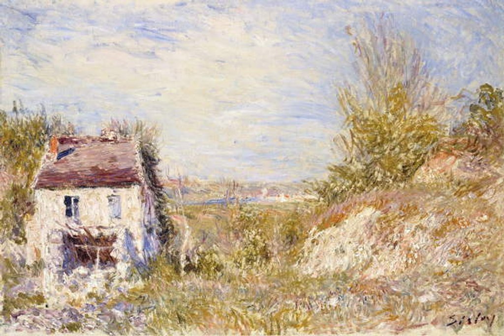 Detail of The Abandoned House by Alfred Sisley