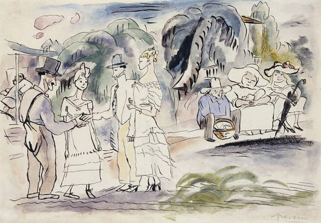 Detail of In Florida; En Floride, c.1917 by Jules Pascin
