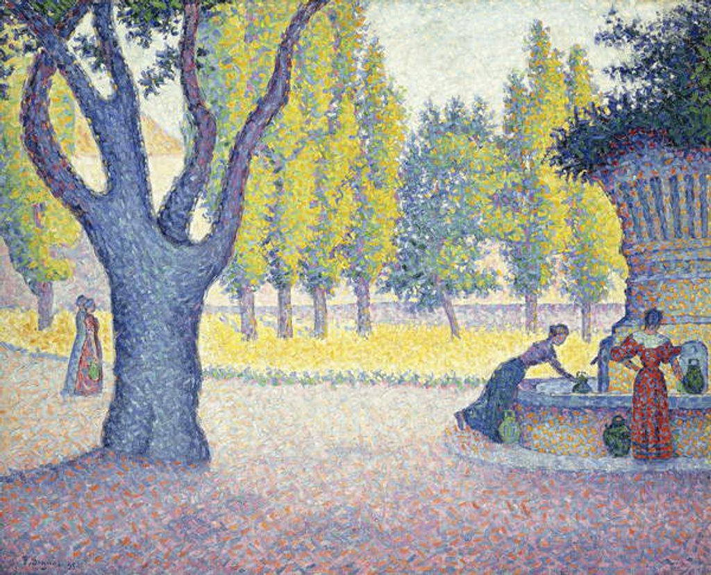 Detail of The Fountain des Lices in St, 1895 by Paul Signac