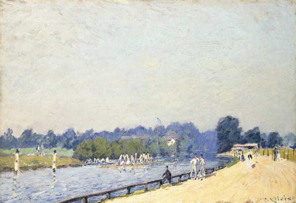 Detail of The Road to Hampton Court by Alfred Sisley