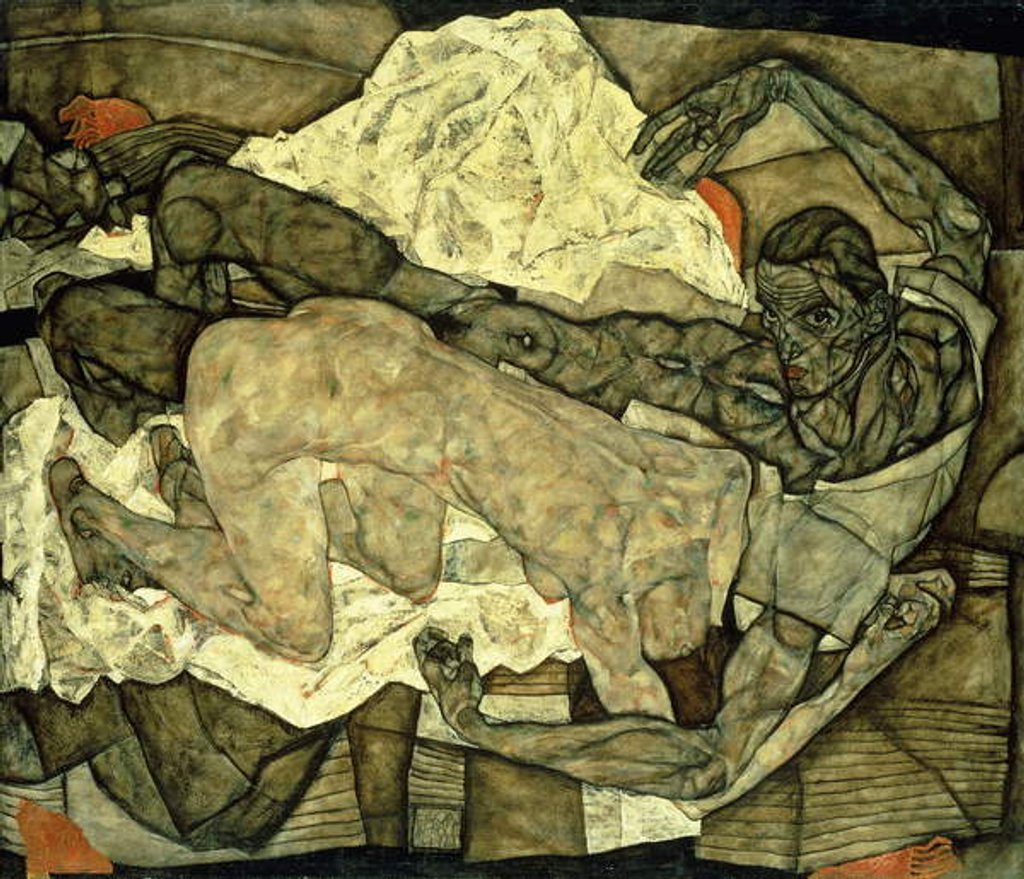 Detail of Lovers; Liebespaar, 1914 by Egon Schiele