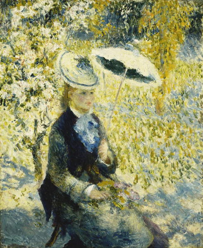 Detail of The Umbrella; L'Ombrelle, 1878 by Pierre Auguste Renoir
