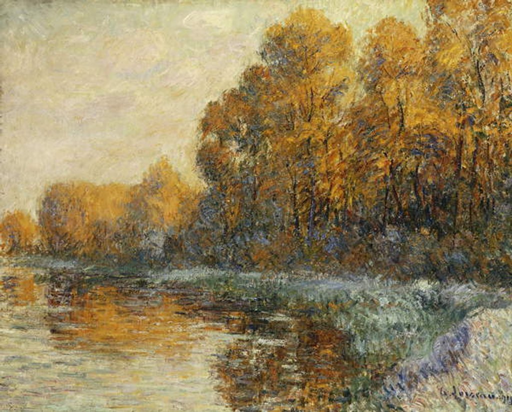 Detail of Edge of the River in Autumn; Bords de Riviere en Automne, 1912 by Gustave Loiseau