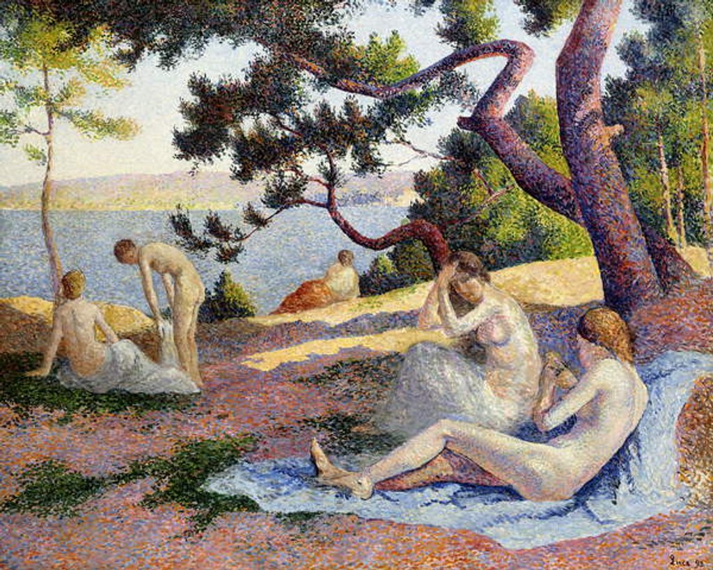 Detail of Bathers at Saint Tropez; Baigneuses a Saint-Tropez, 1892 by Maximilien Luce