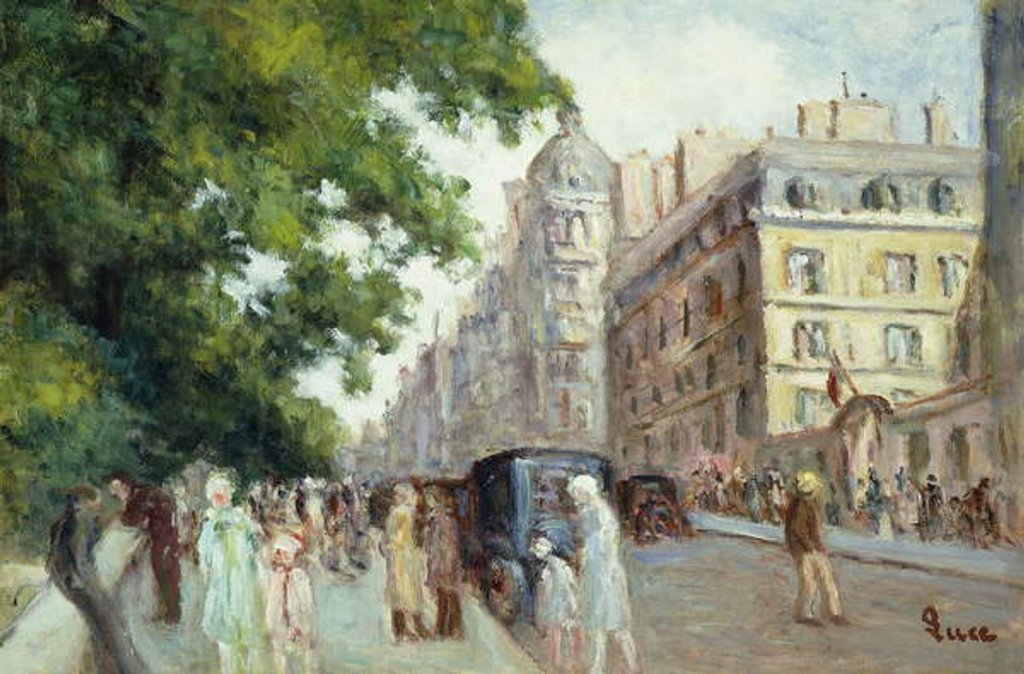 Detail of Street Scene in Paris; Scene de Rue a Paris, 1935-37 by Maximilien Luce