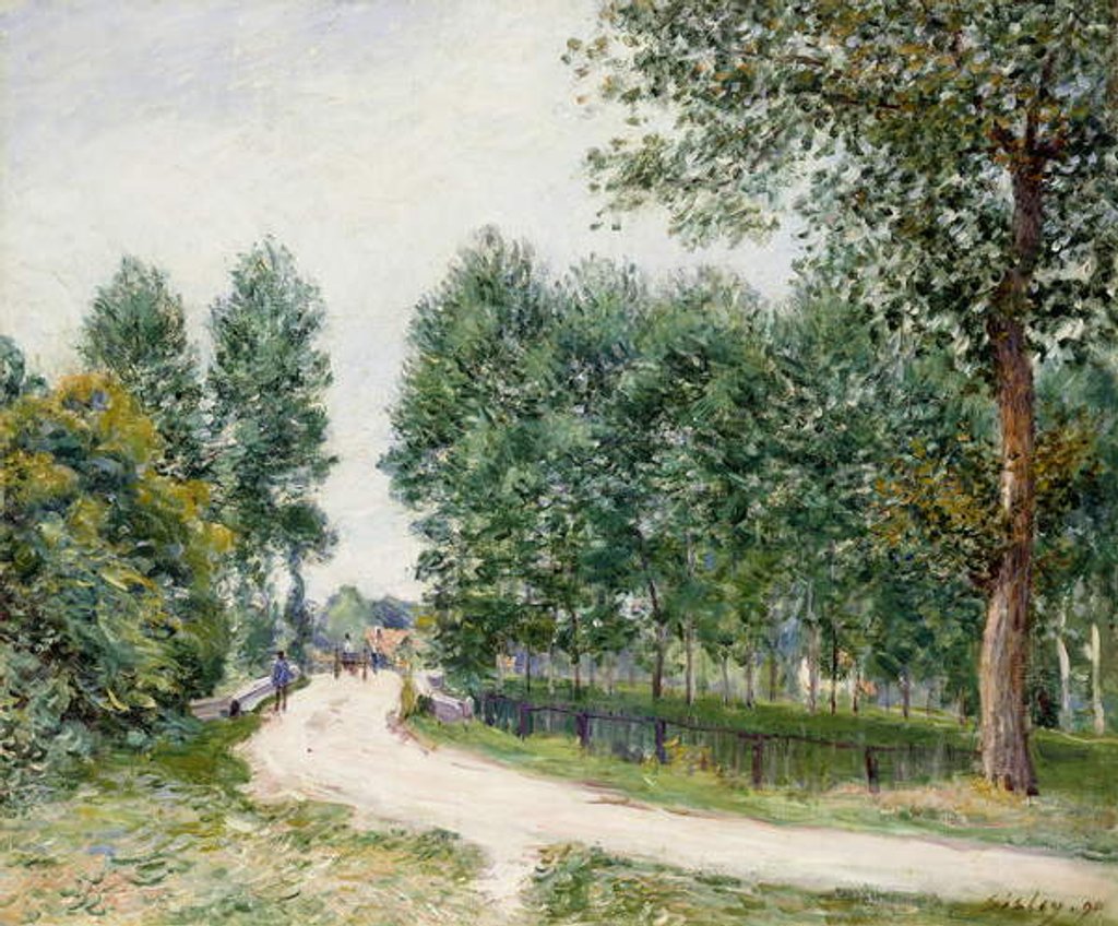 Detail of The Saint-Mammes Path, Morning; Le Chemin de Saint-Mammes, le Matin, 1890 by Alfred Sisley