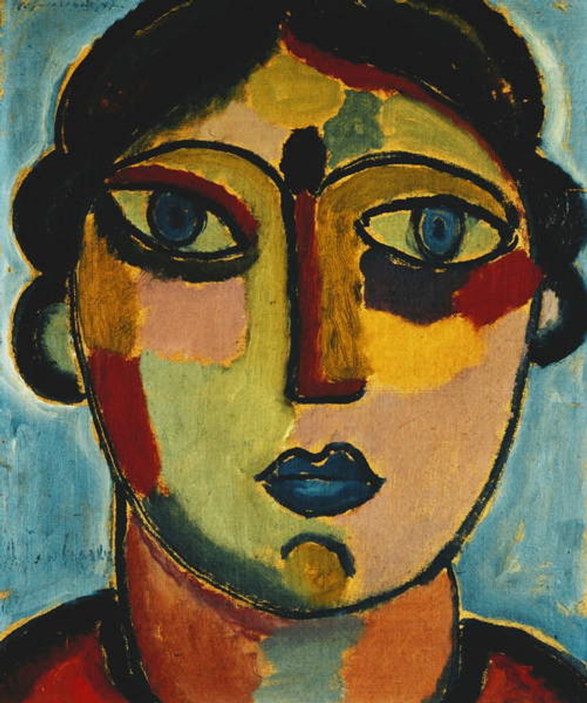 Detail of Blue Mouth; Blauer Mund, 1917 by Alexej von Jawlensky